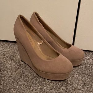 Beige Wedge Heels